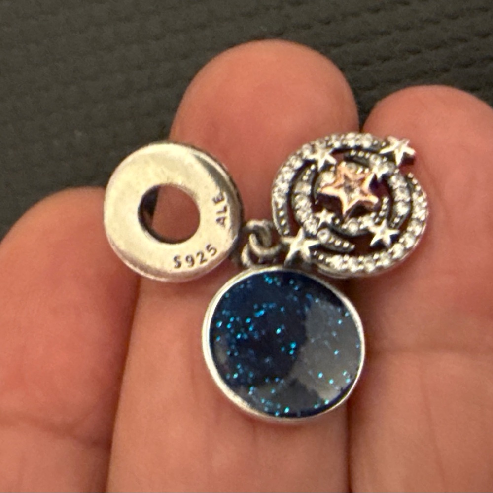 Silver Starry Night Charm - Picture 2 of 4